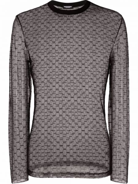 Mesh skjorte Dsquared2 svart