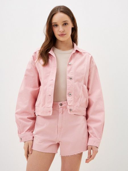 Джинсовая куртка Pepe Jeans розовая