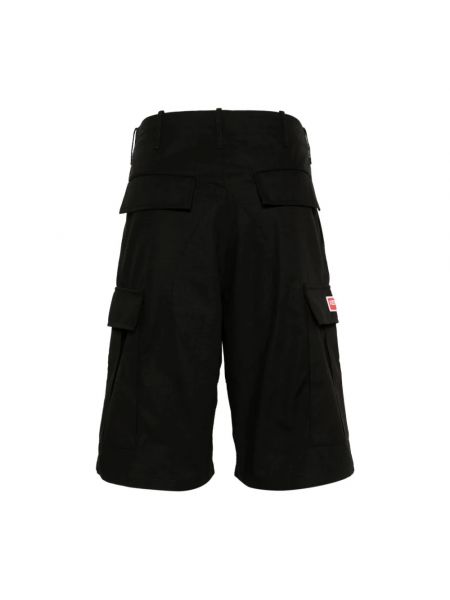 Pantalones cortos cargo de algodón Kenzo negro
