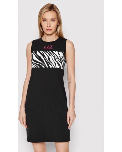 EA7 Emporio Armani Rochie de zi 3LTA65 TJ01Z 1200 Negru Regular Fit