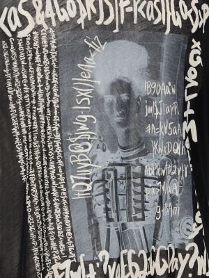 Camiseta de algodón con estampado Doublet negro
