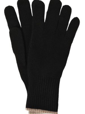 Кашемировые перчатки Brunello Cucinelli черные