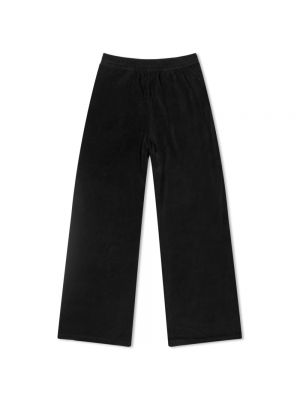 Велюровые тканевые брюки Acne Studios черные
