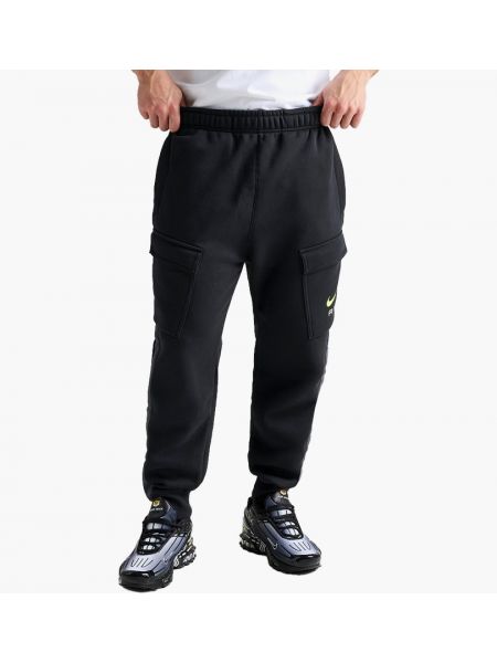 Флисовые брюки карго ретро Nike черные