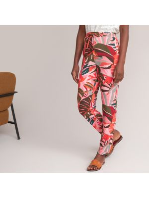 Pantalones slim fit de flores con estampado Anne Weyburn