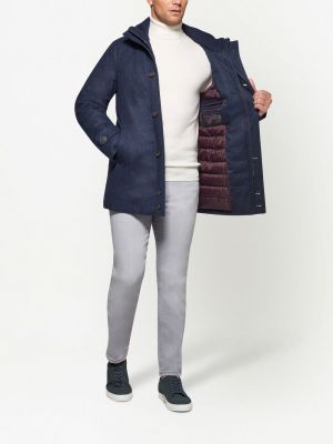 Vlněný kabát Norwegian Wool modrý