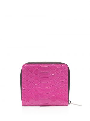 Δερμάτινος πορτοφόλι με φερμουάρ Rick Owens ροζ