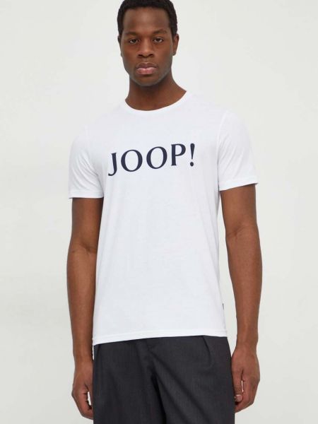 Koszulka bawełniana z nadrukiem Joop! biała