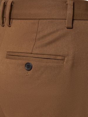 Spodnie relaxed fit plisowane Dunst brązowe