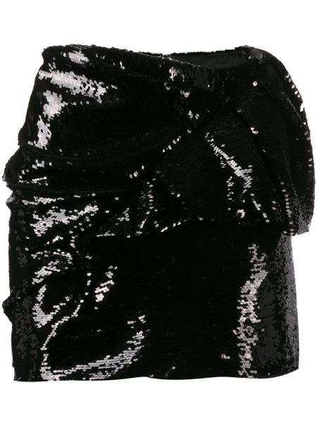 Falda con lentejuelas Alexandre Vauthier negro