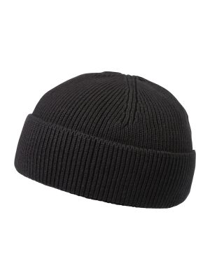 Jednofarebná bavlnená čiapka Melawear - čierna