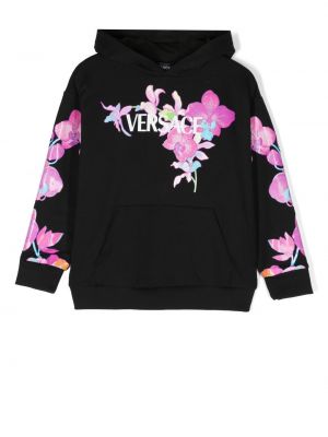 Hoodie för tjejer Versace Kids svart