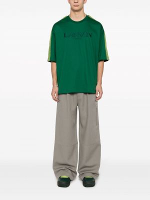 Siuvinėtas marškinėliai Lanvin žalia