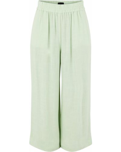 Широки панталони тип „марлен“ Pieces зелено