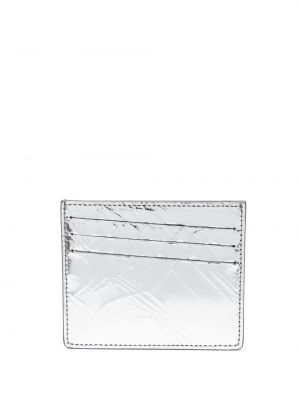 Kožená peněženka Maison Margiela stříbrná