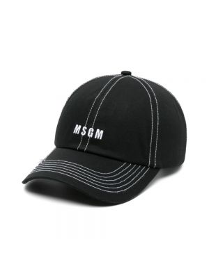 Czarna czapka z daszkiem Msgm