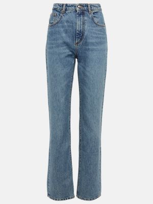 Straight fit džíny s nízkým pasem Sportmax modré
