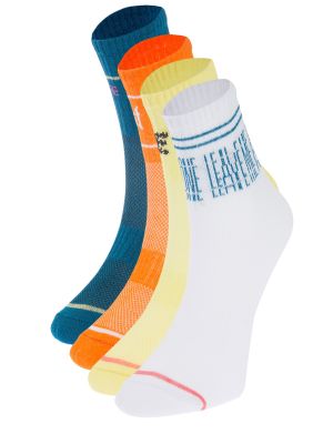 Плетени чорапи с принт Trendyol бяло