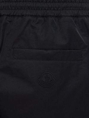 Bavlnené nylonové nohavice Moncler čierna