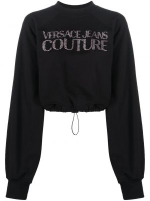 Trykt sweatshirt Versace Jeans Couture svart