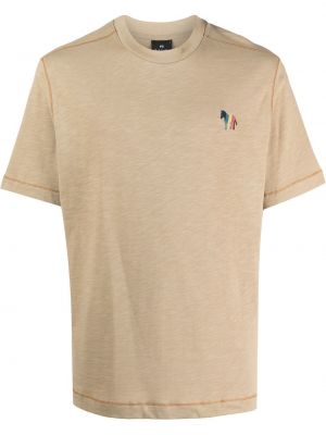 T-shirt mit stickerei mit zebra-muster Ps Paul Smith beige