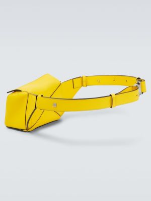 Cintura di pelle Loewe giallo