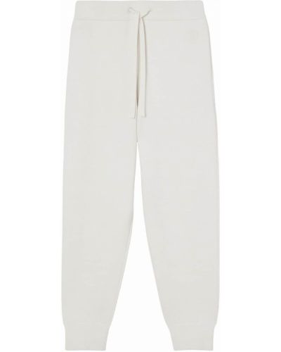 Haftowane spodnie sportowe Burberry białe