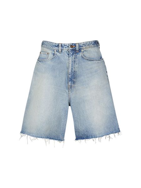 Pantalones cortos vaqueros de algodón Balenciaga azul