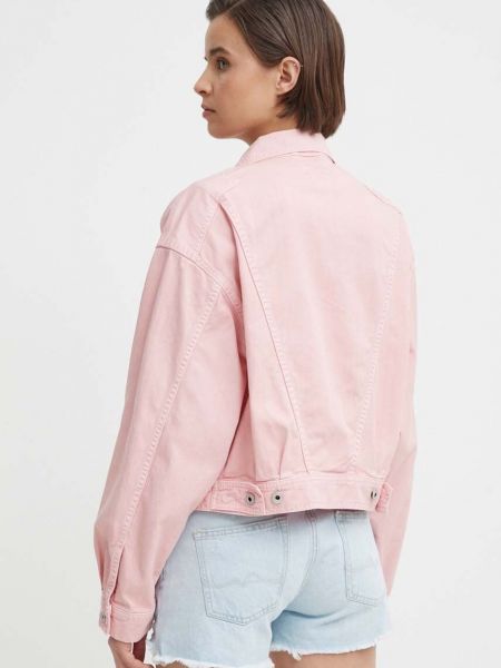 Džínová bunda Pepe Jeans růžová