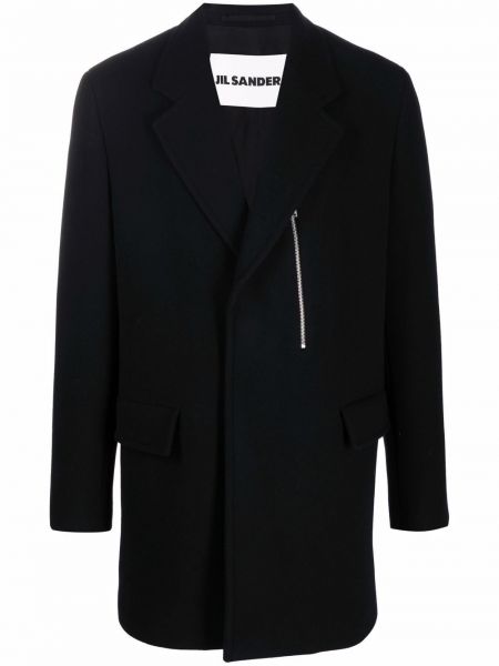 Abrigo con cremallera Jil Sander negro