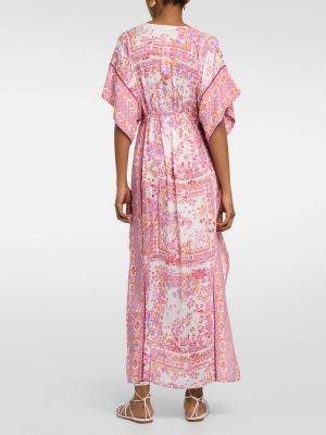 Maksi haljina s printom Poupette St Barth ružičasta