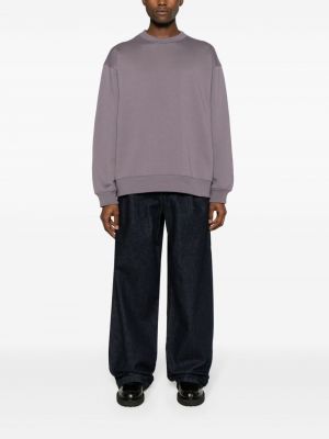 Sweatshirt aus baumwoll mit rundem ausschnitt Dries Van Noten lila