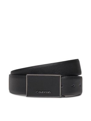 Кожаный колан Calvin Klein черно