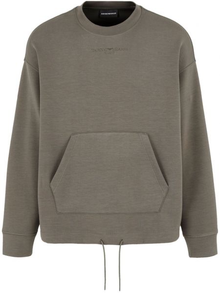 Trøje broderet sweatshirt Emporio Armani brun