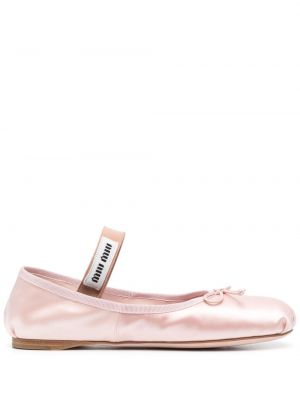 Pantofi de mătase Miu Miu roz