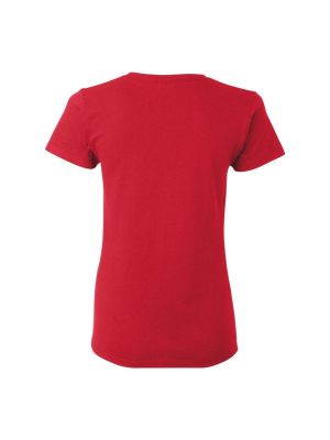 Хлопковая футболка Gildan красная