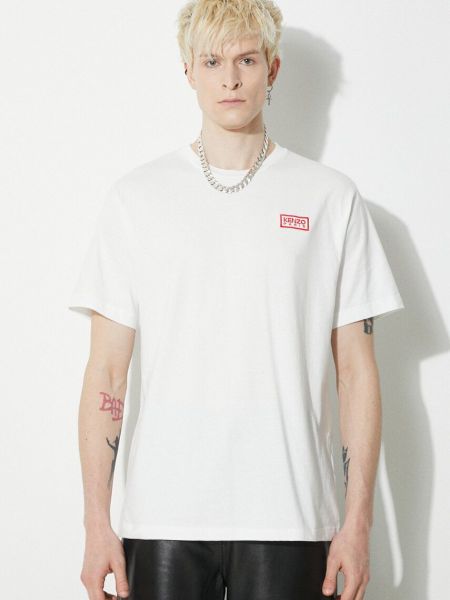 Koszulka bawełniana z nadrukiem Kenzo biała