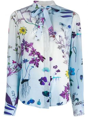 Blusa de flores con estampado Stella Mccartney azul