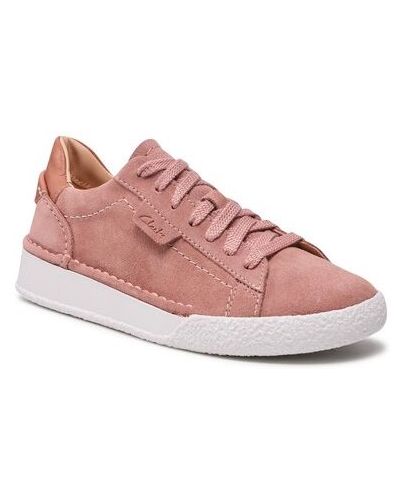 Pantofi din piele casual Clarks - roz
