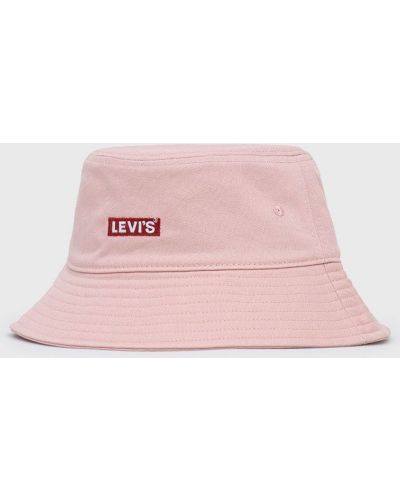 Памучна шапка с козирки Levi's® розово