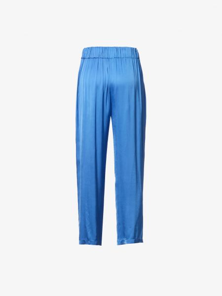 Атласные брюки Manila Grace синие