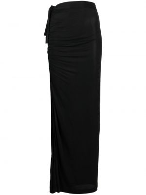 Černé drapované dlouhá sukně Gauge81