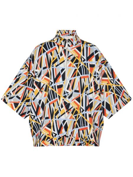 Poloshirt med abstrakt print Rosetta Getty orange