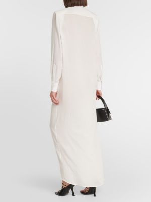 Копринена макси рокля Wardrobe.nyc бяло