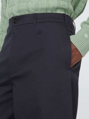 Pantalon chino en coton Acne Studios bleu