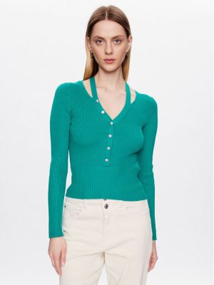 Slim fit pulóver Morgan zöld