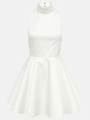 Сатенена рокля Rotate бяло