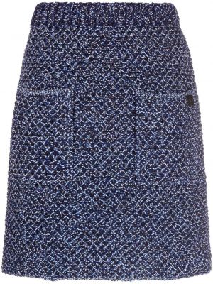 Φούστα mini tweed Ferragamo μπλε