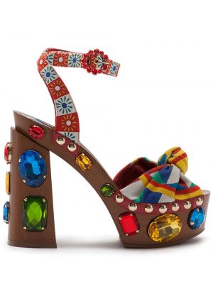 Křišťálové sandály na platformě Dolce & Gabbana