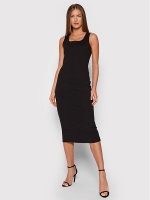 Slim fit šaty Armani Exchange černé